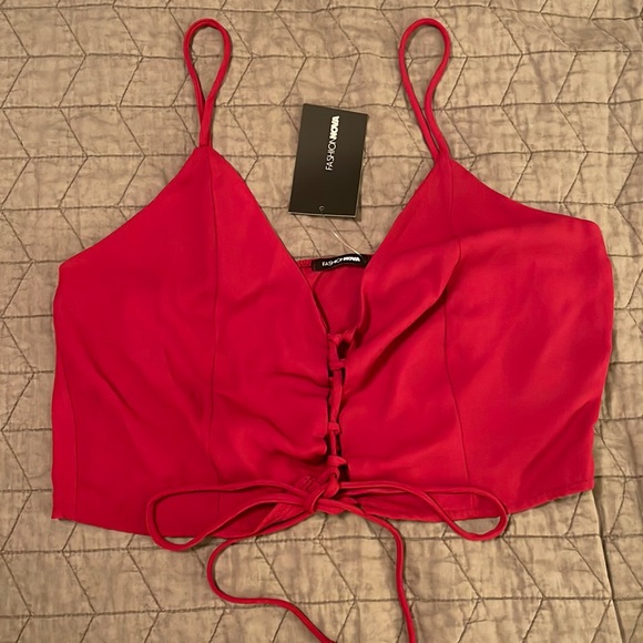 Fashion Nova Tops - Crop Top - Wine Color - XL